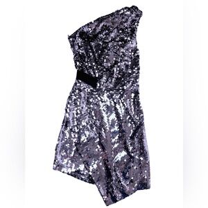 Sequin One-Shoulder Dress